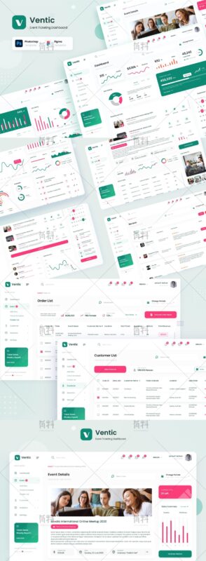 Dark Mode Admin Interface 22 UI/UX Design Asset | dark mode dashboard ui