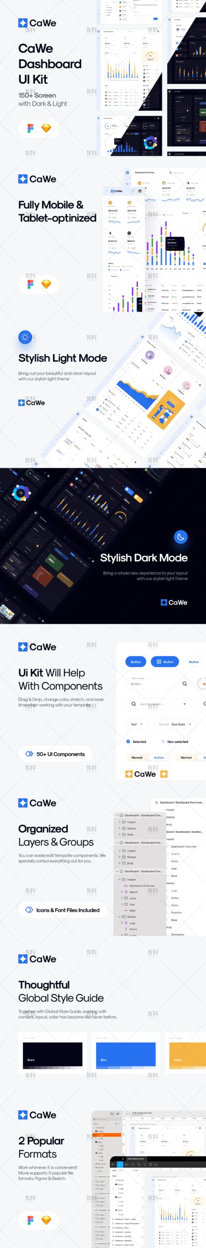 Analytics Admin Dashboard 59 UI/UX Design Asset | analytics dashboard ui