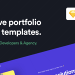Download UI templates for boutique creative personal portfolio website, personal display, designer portfolio website UI kit, portfolio website UI original author xd, fig, sketch source file download