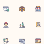 48 Color Commercial Element Icons, Color Icons, Sketch Source File Download