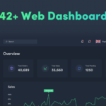 Black and white dual color high-end website backend UI template, dark style cool black dark mode backend dashboard dashboard UI source file download sketch, xd, figma three end backend page UI resources