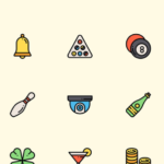 Download 50 color chess and card game element icons, color icons, and sketch source files