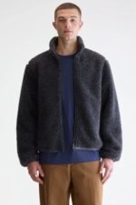 Jeremy zip-up teddy sweatshirt (252 / M / CHARCOAL) - Image 3
