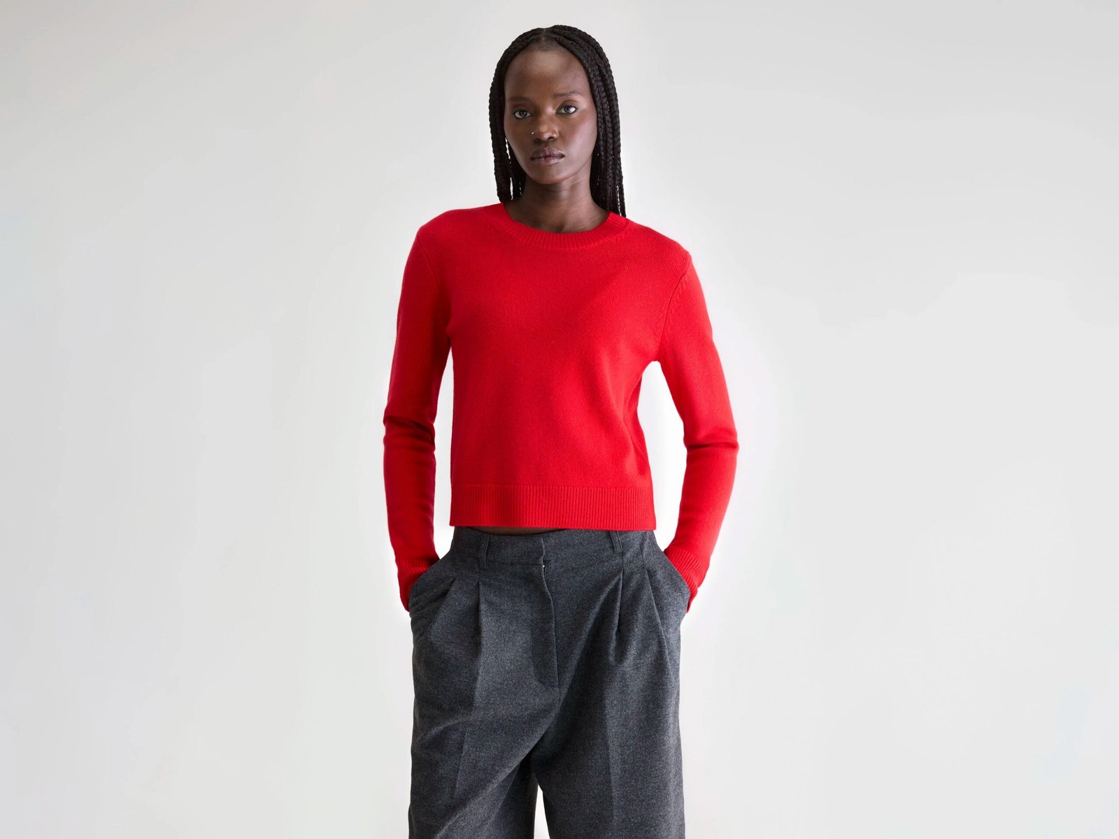 BW25291320K1581U-862_1_79342aee-380d-476b-84c0-edb3dae433ee.jpg Spag slim cashmere sweater (252 / W / AMORE) - Image 1